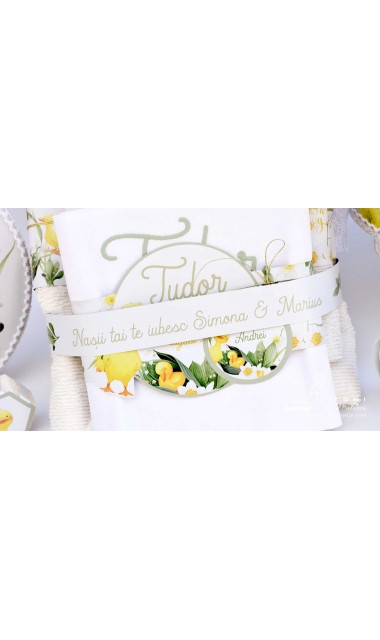 Trusou botez cu ratuste, narcise si flori de margaritar Mac Mac 15